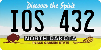 ND license plate IOS432