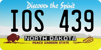 ND license plate IOS439