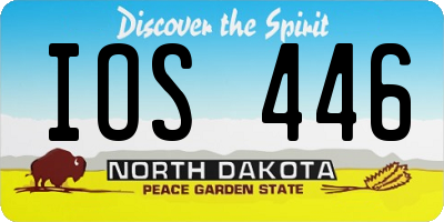 ND license plate IOS446