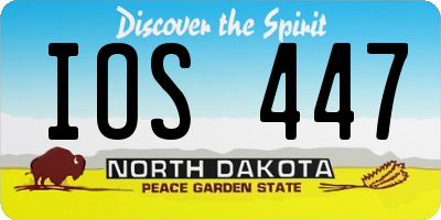 ND license plate IOS447