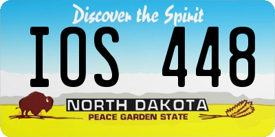 ND license plate IOS448