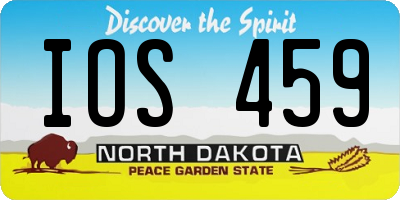 ND license plate IOS459