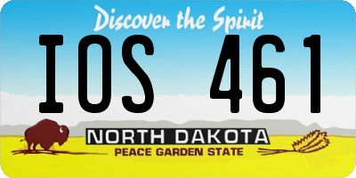 ND license plate IOS461