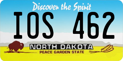 ND license plate IOS462