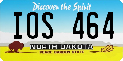 ND license plate IOS464