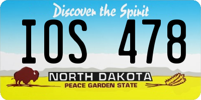 ND license plate IOS478