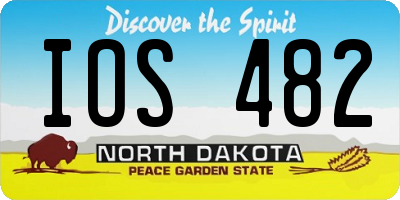 ND license plate IOS482