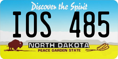 ND license plate IOS485