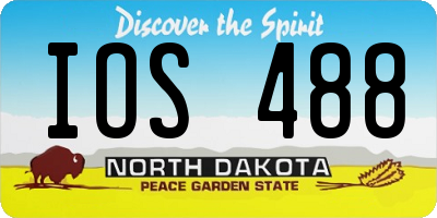 ND license plate IOS488