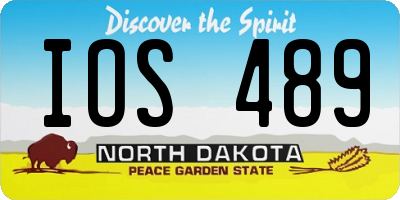 ND license plate IOS489
