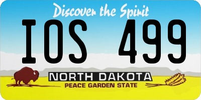ND license plate IOS499