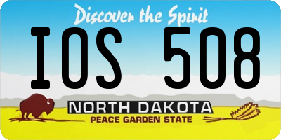 ND license plate IOS508