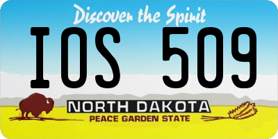 ND license plate IOS509
