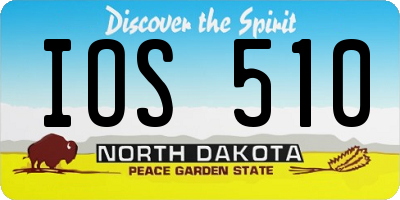ND license plate IOS510