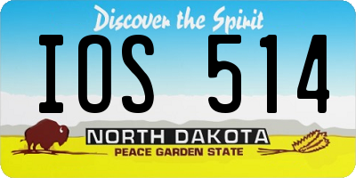 ND license plate IOS514