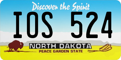 ND license plate IOS524