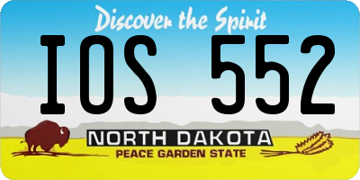 ND license plate IOS552