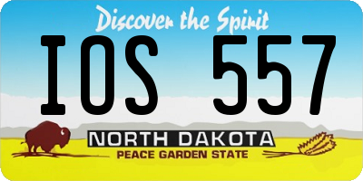 ND license plate IOS557