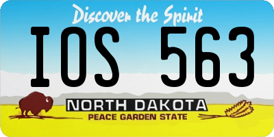 ND license plate IOS563