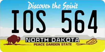 ND license plate IOS564