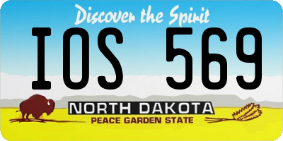 ND license plate IOS569