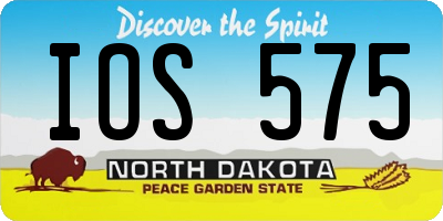 ND license plate IOS575