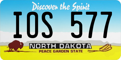 ND license plate IOS577