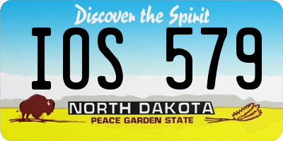 ND license plate IOS579