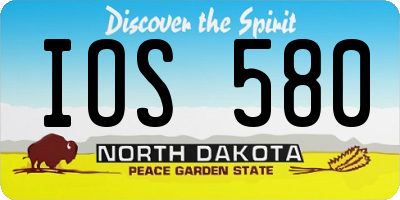 ND license plate IOS580