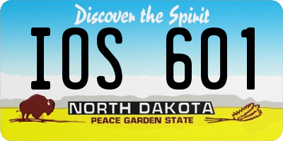 ND license plate IOS601