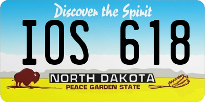 ND license plate IOS618