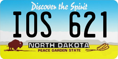 ND license plate IOS621