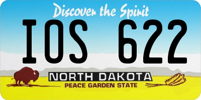 ND license plate IOS622