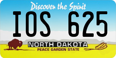 ND license plate IOS625