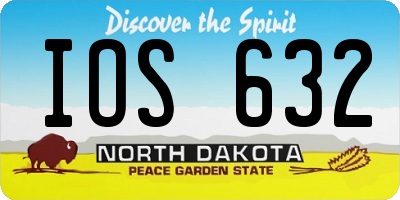 ND license plate IOS632