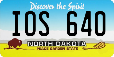 ND license plate IOS640