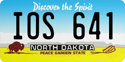 ND license plate IOS641