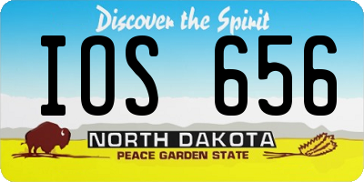 ND license plate IOS656
