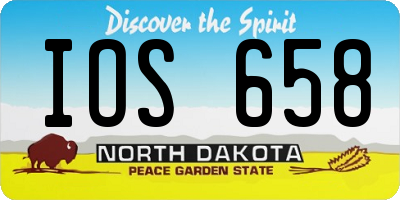 ND license plate IOS658