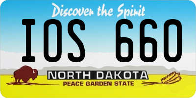 ND license plate IOS660