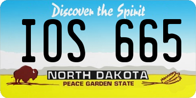 ND license plate IOS665