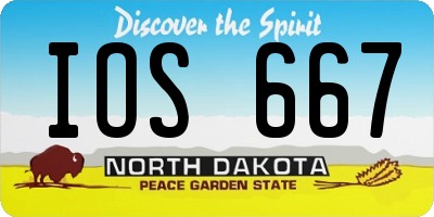 ND license plate IOS667