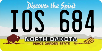 ND license plate IOS684