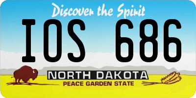 ND license plate IOS686