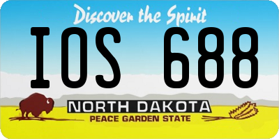 ND license plate IOS688