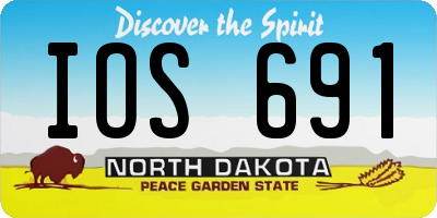 ND license plate IOS691
