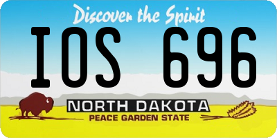 ND license plate IOS696