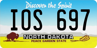 ND license plate IOS697