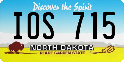 ND license plate IOS715
