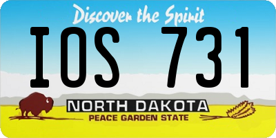 ND license plate IOS731
